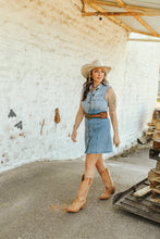 Load image into Gallery viewer, DENIM SWEETHEART DRESS
