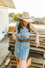 Load image into Gallery viewer, DENIM SWEETHEART DRESS
