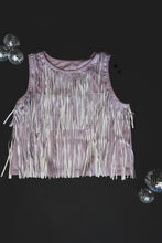 Load image into Gallery viewer, GIRLS BEST FRINGE *LILAC tank
