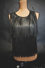 Load image into Gallery viewer, GIRLS BEST FRINGE *MIDNIGHT tank
