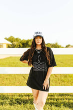 Load image into Gallery viewer, Boot Stitch Oversized Graphic T - shirt DressBlackS
