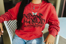 Load image into Gallery viewer, Cowgirl Rider Graphic SweatshirtMultiS
