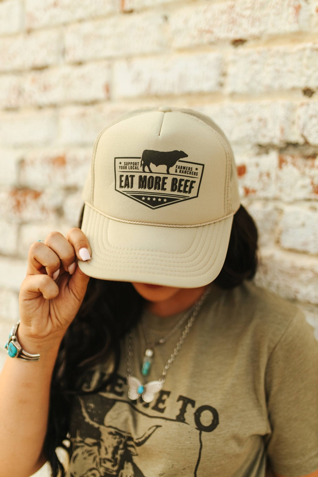 Farmers & Ranchers Eat More Beef Trucker HatMultiOS