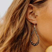 Load image into Gallery viewer, Faux Navajo Pearl Drop EarringsSilverOS
