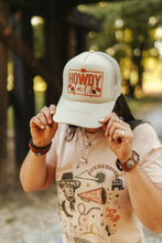 Load image into Gallery viewer, Howdy Fall Trucker HatTan
