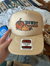 Load image into Gallery viewer, Howdy Pumpkin Turquoise Trucker HatMulti
