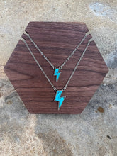 Load image into Gallery viewer, Lightning Bolt Stone NecklaceTurquoiseMini
