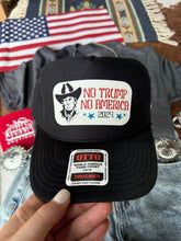 Load image into Gallery viewer, No Trump No America Trucker HatBlackOS
