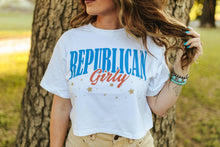 Load image into Gallery viewer, Republican Girly Boxy Crop Graphic TeeWhiteS
