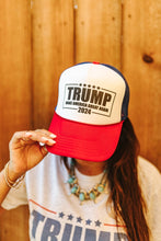 Load image into Gallery viewer, Trump MAGA Trucker HatRed White &amp; BlueOS
