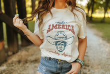 Load image into Gallery viewer, Trump Make America Cowboy Again Graphic TeeNaturalS
